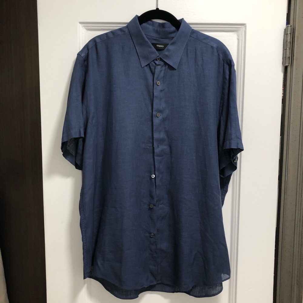 Men’s Theory short sleeve casual button down